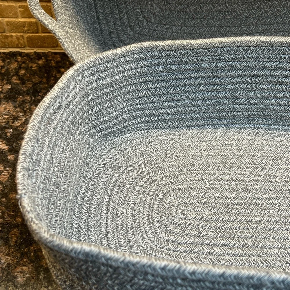 Woven Cotton Rope Storage Basket - Set of 2